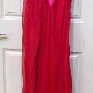 La Femme Vibrant Red Chemise